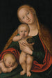 Die Jungfrau und das Kind mit dem kleinen schlafenden Johannes dem Täufer - Lucas Cranach der Jüngere — Ansicht des Kunstwerks