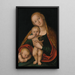 Die Jungfrau und das Kind mit dem kleinen schlafenden Johannes dem Täufer - Lucas Cranach der Jüngere — gerahmtes Bild an der Wand