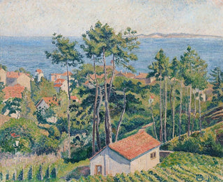 Lucien Pissarro - Vue du Lavandou avec mer bleue.webp