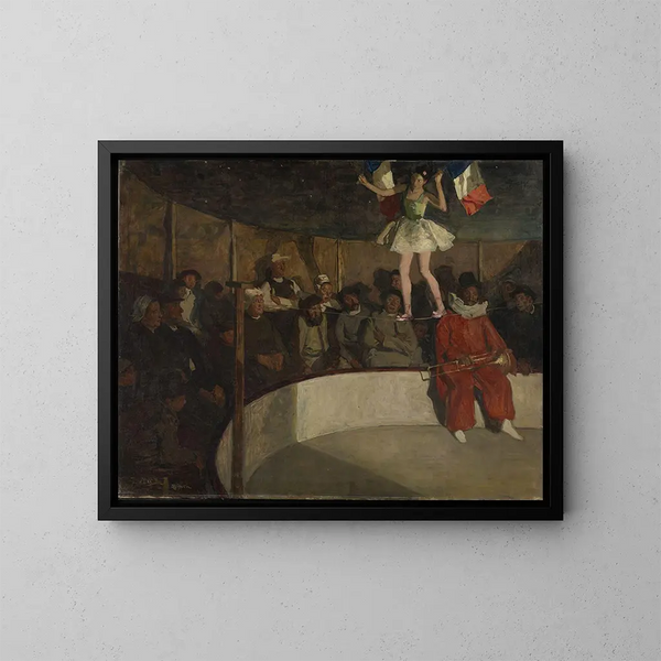 Zirkusmarkt in der Bretagne - Lucien Simon — gerahmtes Bild an der Wand