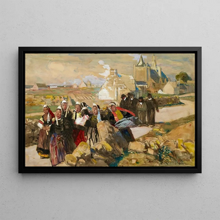 Lucien Simon - Sortie de messe en Bretagne.webp