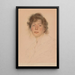 Portrait einer Frau - Lucien Wollès — gerahmtes Bild an der Wand