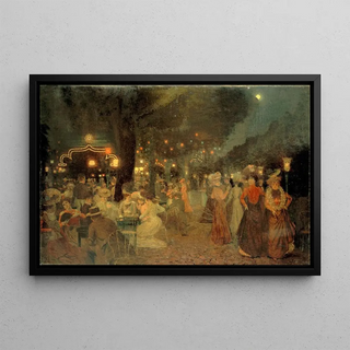 Ludovic Valle - Le jardin du bal Bullier la nuit.webp