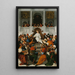 Jesus im Alter von zwölf Jahren lehrend im Tempel - Ludovico Mazzolino — gerahmtes Bild an der Wand