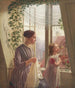 Innenaufnahme mit Mutter und Tochter am Fenster - Ludvig August Smith — Ansicht des Kunstwerks