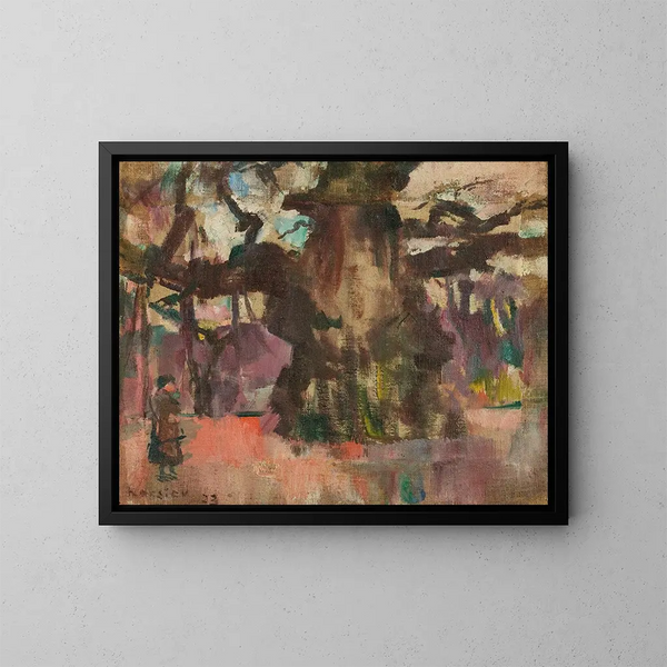 Der große Eichenbaum - Ludvig Karsten — gerahmtes Bild an der Wand