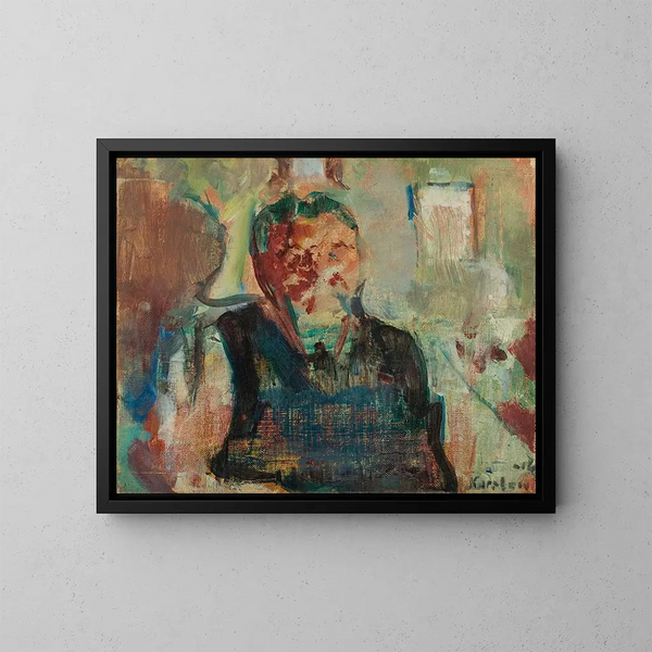 Portrait eines Fischers - Ludvig Karsten — gerahmtes Bild an der Wand