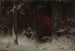 Landschaft mit Bäumen im Schnee - Ludvig Munthe — Ansicht des Kunstwerks