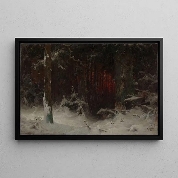Ludvig Munthe - Wooded Landscape in Snow.webp