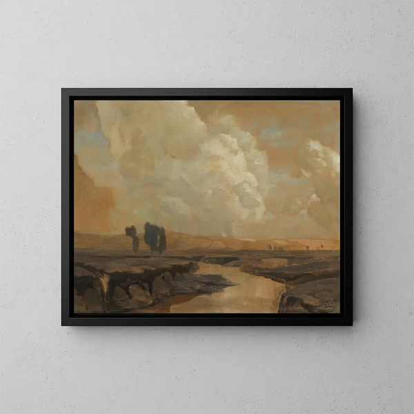 Orage dans la tourbière avec ombres de nuages - Ludwig Dill — gerahmtes Bild an der Wand