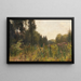 Klarer Wald mit einem Reh - Ludwig Gustav Voltz — gerahmtes Bild an der Wand