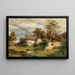 Eine verfallene Farm im Laabach-Tal bei Kaumberg - Ludwig Halauska — gerahmtes Bild an der Wand