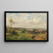 Eine Szene in Tulbing mit der Burg Tulbing, früher Mnchshof, Kloster Seitenstetten - Ludwig Halauska — gerahmtes Bild an der Wand