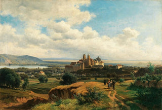 Ludwig Halauska - A View of Klosterneuburg Monastery.webp