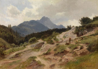 Ludwig Halauska - Partie aus Mittenwald am Karwendelgebirge.webp