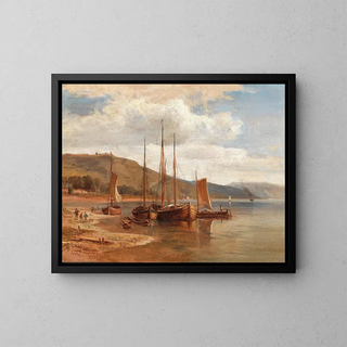 Ludwig Halauska - Rheinufer bei Lorch.webp