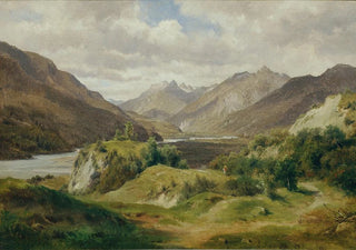 Ludwig Halauska - Tal mit Gebirge.webp