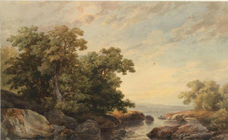 Ludwig Hans Fischer - A lakeshore in the evening.webp