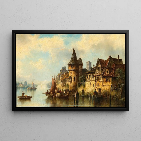 Ludwig Hermann - Hollndische Fluufer bei Delft.webp