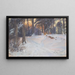 Holz des Winters - Ludwig Julius Christian Dettmann — gerahmtes Bild an der Wand