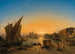 Venedig, Blick auf den Bacino di San Marco von der Riva degli Schiavoni mit dem Dogenpalast rechts, Santa Maria della Salute im Hintergrund - Ludwig Mecklenburg — Ansicht des Kunstwerks