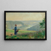Ansicht des Elbtals bei Königstein - Ludwig von Hofmann — gerahmtes Bild an der Wand