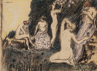 Landschaft mit fünf nackten Frauen - Ludwig von Hofmann — Ansicht des Kunstwerks