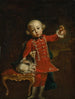 Portrait eines Jungen mit Hund - Luigi Crespi — Ansicht des Kunstwerks