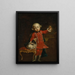 Portrait eines Jungen mit Hund - Luigi Crespi — gerahmtes Bild an der Wand