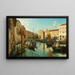 Venedig, der Große Kanal mit dem Rialto-Markt am Morgen - Luigi Ferrazzi — gerahmtes Bild an der Wand