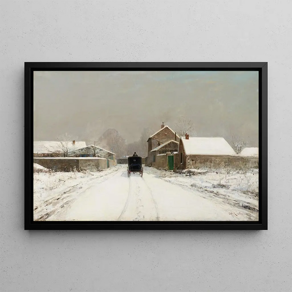 Luigi Loir - LAvenue de Neuilly on a Winter Day.webp