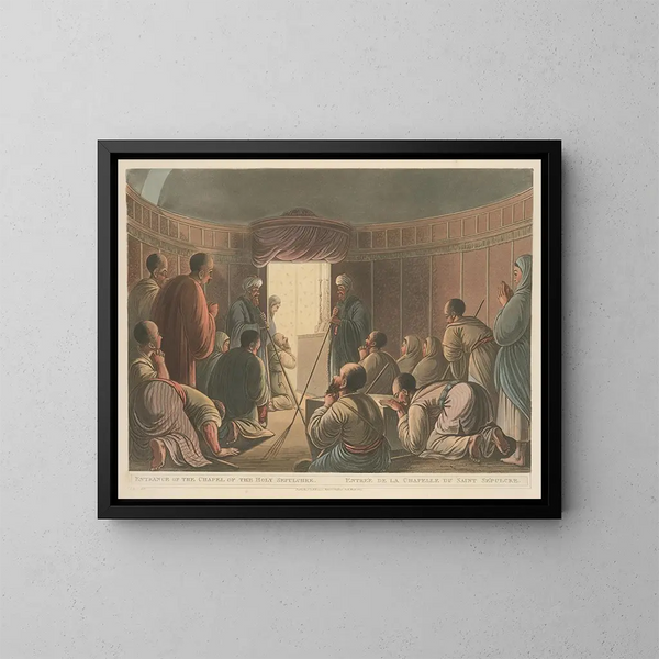 Eingang der Kapelle vom Heiligen Grab - Luigi Mayer — gerahmtes Bild an der Wand