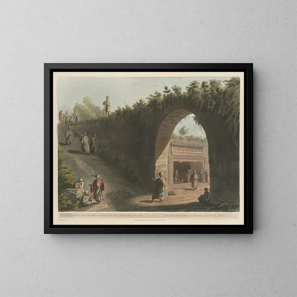 Eingang der Gräber der Könige von Juda - Luigi Mayer — gerahmtes Bild an der Wand