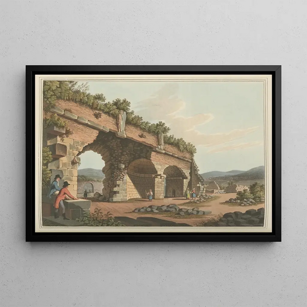 Partie de la Grande Galerie du Temple de Diane - Luigi Mayer — gerahmtes Bild an der Wand