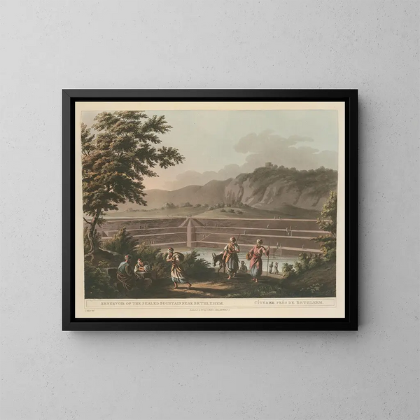 Reservoir der versiegelten Fontäne bei Bethlehem - Luigi Mayer — gerahmtes Bild an der Wand