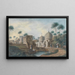 Gräber großer arabischer Heiligenszene in der Nähe von Rosetta, Ägypten - Luigi Mayer — gerahmtes Bild an der Wand