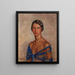 Portrait einer Frau - Luis Alberto Sangroniz — gerahmtes Bild an der Wand