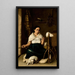 Frau beim Spinnen - Luis Cadena — gerahmtes Bild an der Wand