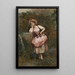 Elegantes Gemälde in rosa Kleid - Luis de Madrazo y Kuntz — gerahmtes Bild an der Wand