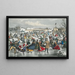 Zentralpark im Winter, der Eislaufteich - Lyman W Atwater — gerahmtes Bild an der Wand