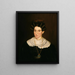 Frau in schwarzem Kleid - M. W. Hopkins — gerahmtes Bild an der Wand