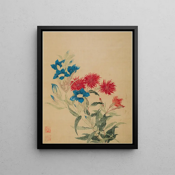 Ma Yuanyu - Blue Gentiana and Red Lychnis.webp