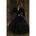 Reproduktion des Gemäldes Madame Sorolla (Clotilde García del Castillo, 1865-1929) in Schwarz - Joaquín Sorolla