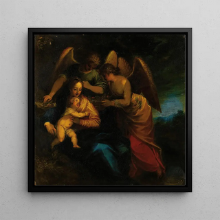 Madonna und Kind umgeben von Engeln - Hans Rottenhammer