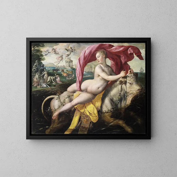 Le Viol d'Europe - Maerten de Vos — gerahmtes Bild an der Wand