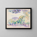 Ansicht der Stadt mit Fahrern im Park - Magnus Enckell — gerahmtes Bild an der Wand