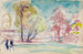 Landschaft und Figuren, Skizze - Magnus Enckell — Ansicht des Kunstwerks