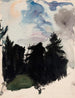 Ein Landschaft von schwarzen Fichten - Magnus Enckell — Ansicht des Kunstwerks