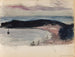 Meereslandschaft und Skizze der Bucht - Magnus Enckell — Ansicht des Kunstwerks