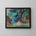 Felsenküste bei Sonnenlicht in Portofino - Magnus Enckell — gerahmtes Bild an der Wand